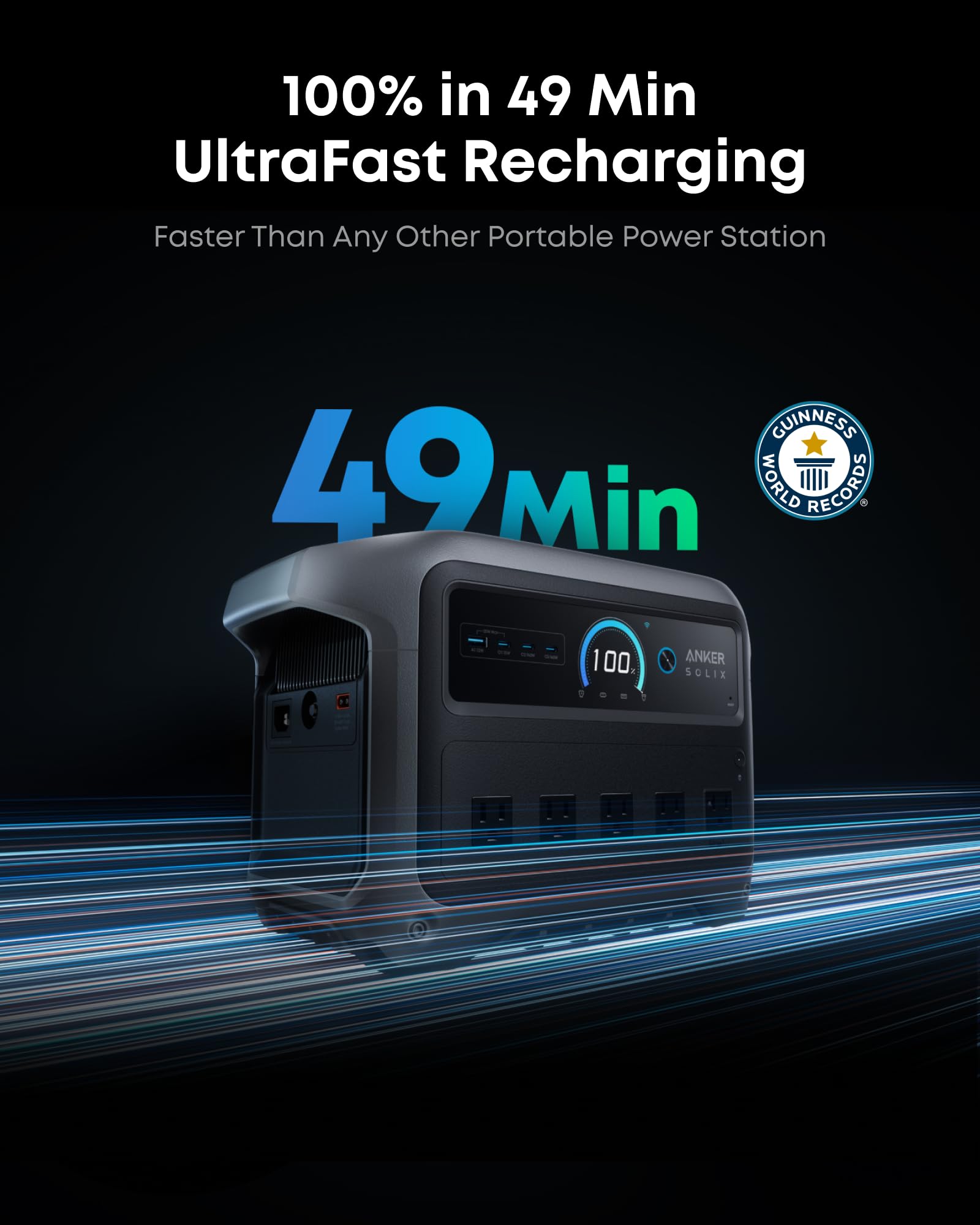 Reliable Portable Energy for Home, Travel & Emergencies, 2,000W (Peak 3,000W) Solar Generator